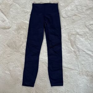 Lululemon Navy Blue High Times Crop Tech Mesh